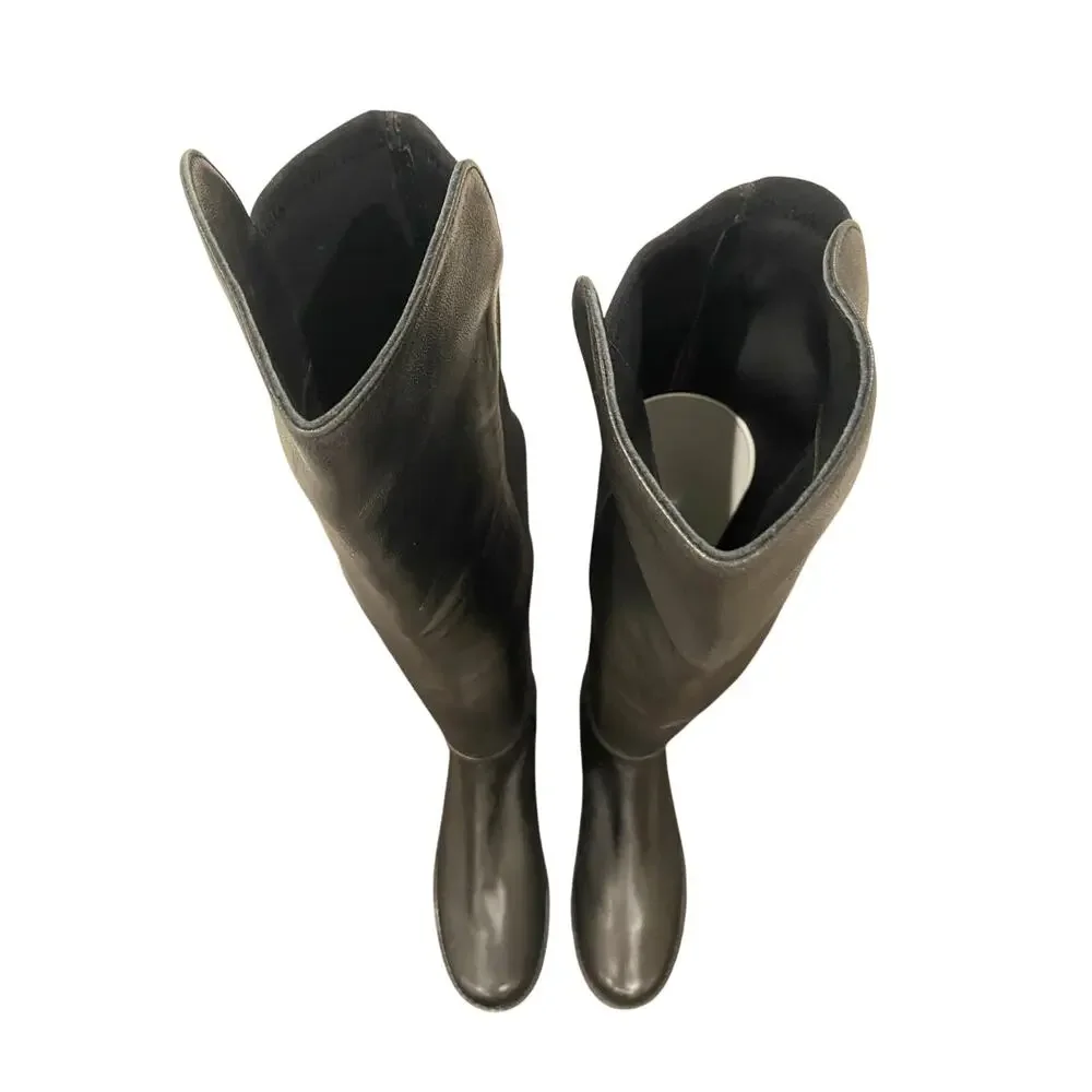Stuart Weitzman 5050 Over The Knee Boots Pull On Grunge Leather Fall Casual 6B